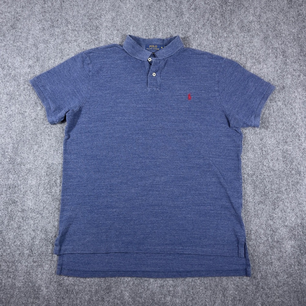 Polo Ralph Lauren Polo Shirt Mens XL Blue Custom Fit Short Sleeve Pony Logo